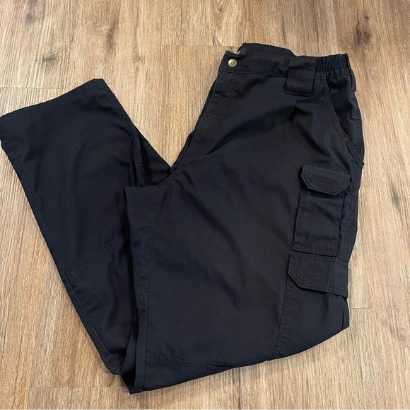 5.11 Tactical Other - 5.11 Tactical Cargo Pants Men’s 40x34 Navy Rip Stop Pockets Elastic Waist